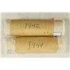 Image 1 : 2-50 COIN ROLLS OF 1942 & 1944 BRITISH FARTHINGS