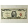 Image 1 : 1963 $5 RED SEAL US NOTE