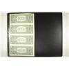 Image 2 : UNCUT SHEET OF 4-2003-A $1 FRN'S IN FOLIO