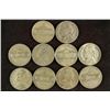 Image 2 : 10 ASSORTED 35% SILVER JEFFERSON WAR NICKELS