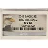 Image 3 : 2012 AMERICAN SILVER EAGLE NGC MS70 1ST RELEASES