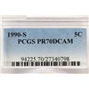 Image 3 : 1990-S JEFFERSON NICKEL PCGS PR70 DCAM