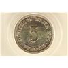 Image 1 : 1889-A GERMAN 5 PFENNIG PCGS MS65 HIGH RETAIL