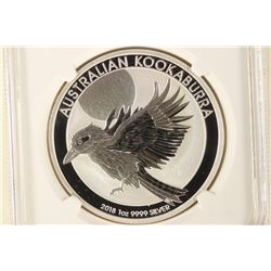 2018-P AUSTRALIA KOOKABURRA 1 OZ SILVER (PF LIKE)