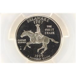 1999-S SILVER DELAWARE QUARTER PCGS PR69 DCAM
