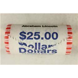 $25 ROLL OF 2010 ABRAHAM LINCOLN PRESIDENTIAL $'S