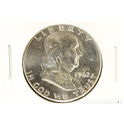 1962 FRANKLIN HALF DOLLAR BRILLIANT UNC