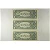 Image 2 : 3-2003-A $1 FRN'S LOW CONSECUTIVE SERIAL 'S UNC