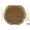 Image 1 : CIRCA 1900 TRADE TOKEN GOOD FOR 5 CENTS IN TRADE