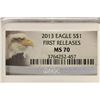 Image 3 : 2013 AMERICAN SILVER EAGLE NGC MS70 1ST RELEASES