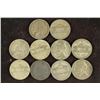 Image 1 : 10 ASSORTED 35% SILVER JEFFERSON WAR NICKELS
