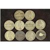 Image 2 : 10 ASSORTED 35% SILVER JEFFERSON WAR NICKELS