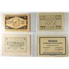 Image 2 : 4 ASSORTED GERMAN NOTGELDS 2-10 & 2-20 HELLERS