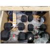 Image 2 : CRATE OF 12 ASSORTED RUBBER HEX WEIGHTS BETWEEN 30-70LBS