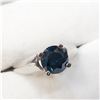 Image 2 : BLUE DIAMOND (1.2CT) PLATINUM RING