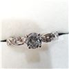 Image 1 : 14K WHITE GOLD DIAMOND (0.53CT) & DIAMOND (0.15CT) RING