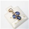Image 2 : 14K YELLOW GOLD CEYLON SAPPHIRE (2.6CT) & DIAMOND (0.1CT) PENDANT