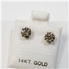 Image 2 : 14K WHITE GOLD DIAMOND (1.02 CHAMPAGNE) EARRINGS
