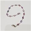 Image 2 : 14K WHITE GOLD FANCY PINK SAPPHIRE 7" (4.8CT) BRACELET