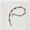 Image 2 : 14K YELLOW GOLD NATURAL CEYLON SAPPHIRE 7" BRACELET