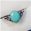 Image 2 : SILVER TURQUOISE TANZANITE RING