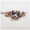 Image 1 : 10K ROSE GOLD MORGANITE (1CT) & DIAMOND (0.2CT) RING