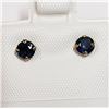 Image 2 : 10K YELLOW GOLD SAPPHIRE (0.65CT) EARRINGS