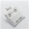 Image 2 : 10K WHITE TOPAZ (0.45CT) EARRINGS