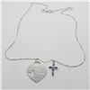 Image 2 : SILVER 2 PENDENT(AMETHYST) 18" NECKLACE