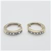 Image 1 : SILVER TANZANITE HOOP EARRINGS