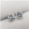 Image 2 : 10K  CZ 7MM EARRINGS