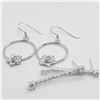 Image 2 : SILVER LOTS OF 2 PAIRS EARRINGS