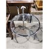 Image 2 : 2 ADJUSTABLE GLASS TOP TABLES