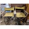 Image 1 : 2 VINTAGE WOODEN FOLDING CHAIRS