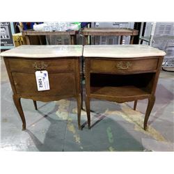 PAIR OF MARBLE TOP FRENCH NIGHTSTAND