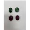 Image 1 : RUBY 40.65CT MADAGASCAR, EMERALD 22.60CT BRAZIL