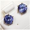 Image 2 : 10K YELLOW GOLD TANZANITE (3CT) EARRINGS