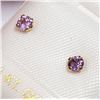Image 2 : 14K YELLOW GOLD AMETHYST EARRINGS
