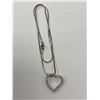 Image 1 : STERLING SILVER HEART PENDANT NECKLACE