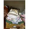 Image 2 : 2 VINTAGE SUITCASES, DECORATIVE PILLOW, & ASSORTED CLOTHS