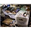 Image 1 : 2 BINS OF ASSORTED LADIES SHOES & 1 BOX OF NYLONS