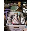 Image 2 : 2 BINS OF ASSORTED LADIES SHOES & 1 BOX OF NYLONS