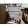 Image 2 : ASSORTED VINTAGE SUITCASES & TACKLE BOX WITH SOME FISHING EQUIPMENT
