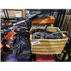 Image 2 : WICKER BASKET OF ASSORTED BAGS/PURSES, STAR WARS LEGO, PADDLE, RAPID RIDER 3, & MORE