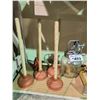 Image 2 : 5 PLUNGERS, VINTAGE CHURNER, VINTAGE BOTTLE CAP PRESS, & 2 VINTAGE MEAT GRINDERS