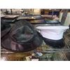 Image 2 : ASSORTED FEDORAS, RAIN HAT, & CAPTAINS HAT