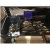 Image 1 : ASSORTED CUTLERY (SOME SILVER) BRASS HAMMER AND KNIFE