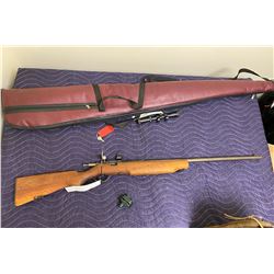 COOEY MODEL 75, .22 CAL, SINGLE SHOT BOLT ACTION, SERIAL #UNKNOWN, COMES WITH SOFT CASE, TRIGGER