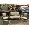 Image 1 : FRENCH SETTEE WITH 2 MATCHING CHAIRS