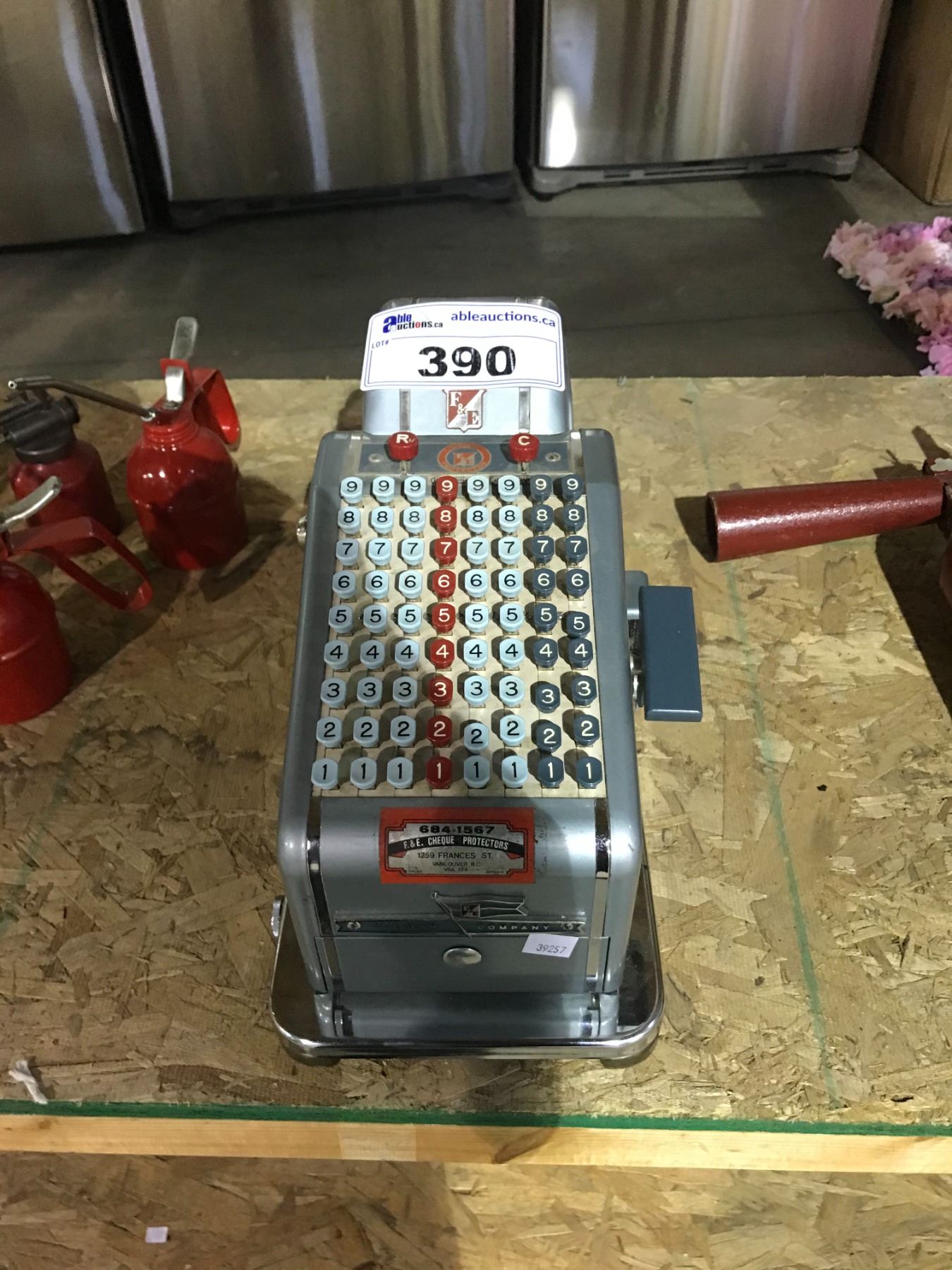 Cheque Protector VINTAGE F & E CHEQUE PROTECTOR MODEL- A LR 4886